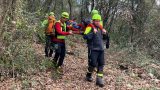 Incidente in bicicletta a Tivoli: soccorso urgente dopo la caduta dal colle