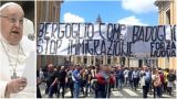 Striscione contro papa Francesco a Roma: condanna per quattro militanti di Forza Nuova